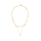 Pinata Double Necklace - Burnt Orange (Moonstone, Labradorite, Mother of Pearl)