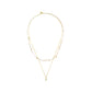 Pinata Double Necklace - Green & Pink (Moonstone, Carnelian, Mother of Pearl)