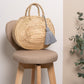 Tabi Tassel Oval Basket Bag - Grey