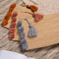Pom Raffia Pouch - Dusty Pink