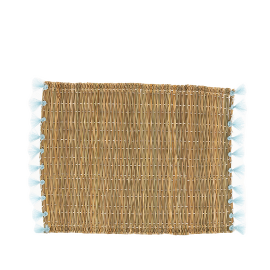 Tassel Placemat - Baby Blue