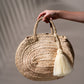 Tabi Tassel Oval Basket Bag - Cream