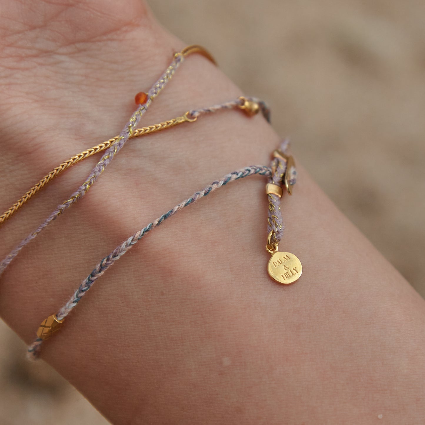 Grazia Chain Wrap Bracelet Necklace (Carnelian)