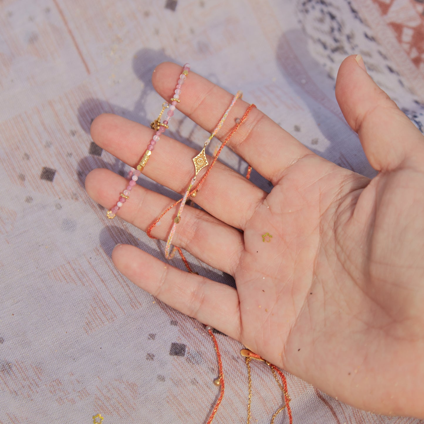 Rose Classic Bracelet (Tourmaline, Opal, Rose Quartz)